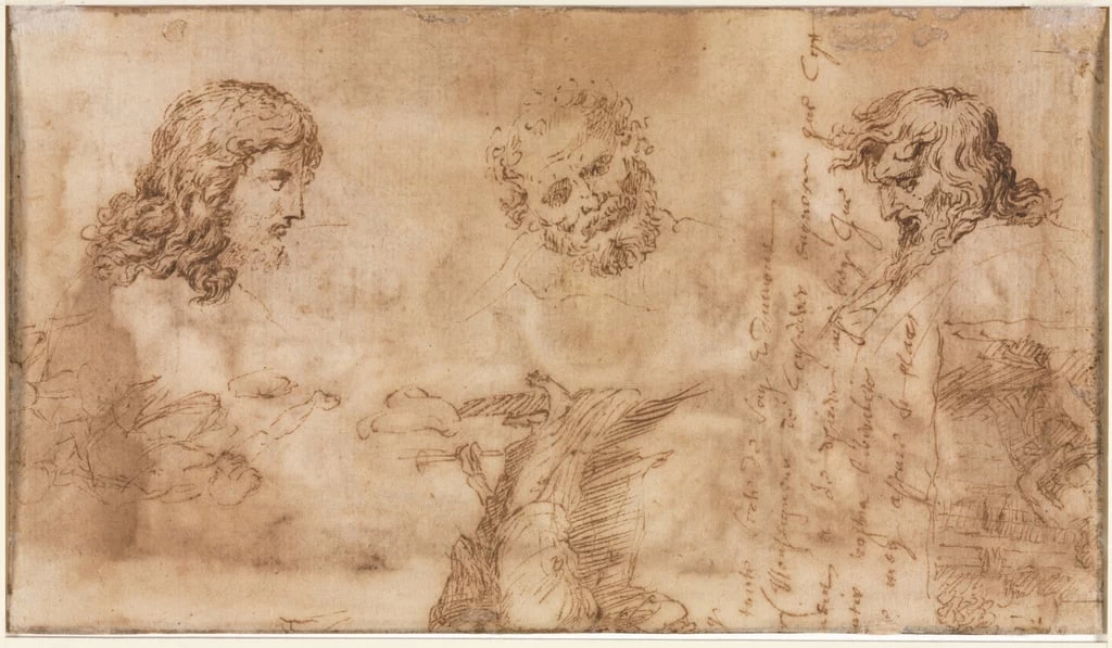 Schizzo di tre teste - Cleveland Museum of Art